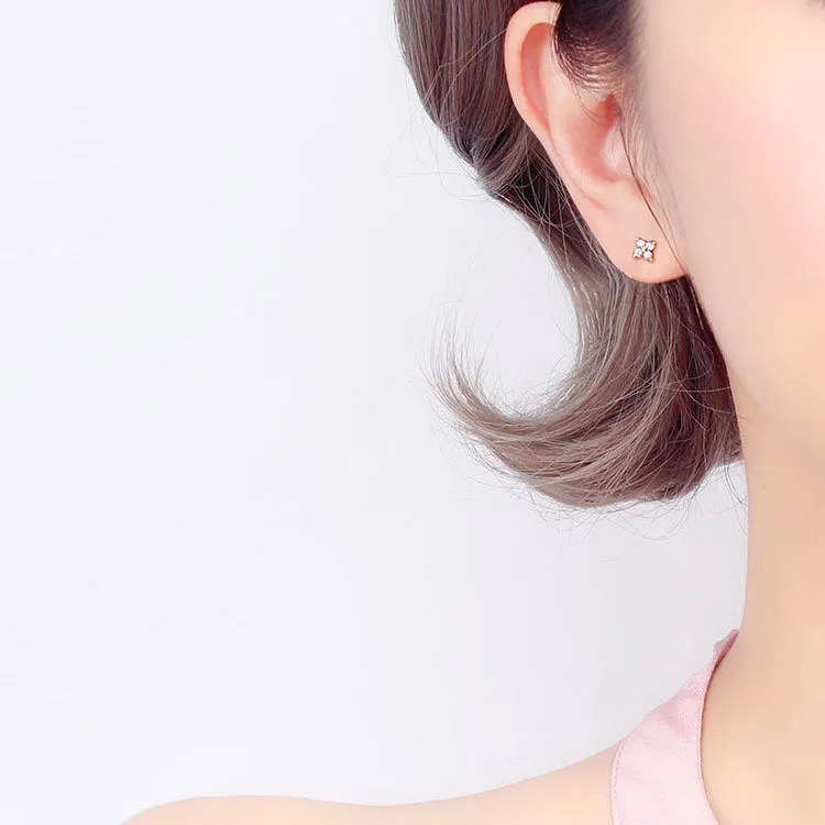 A CONG Studio 925 Sterling Silver Stud Earrings Women's-1