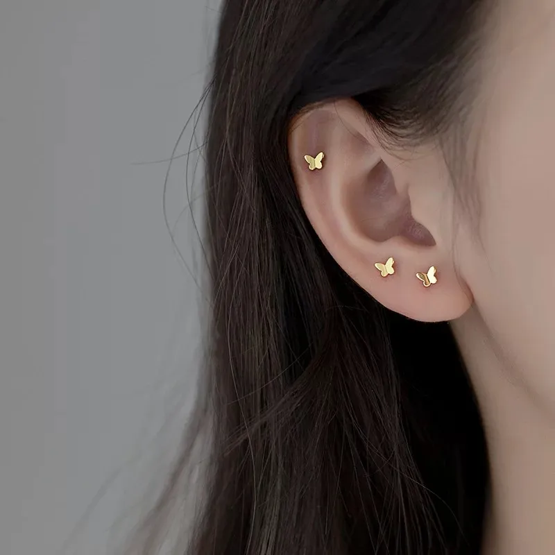 A CONG Studio S925 Silver Stud Earrings Women's-4