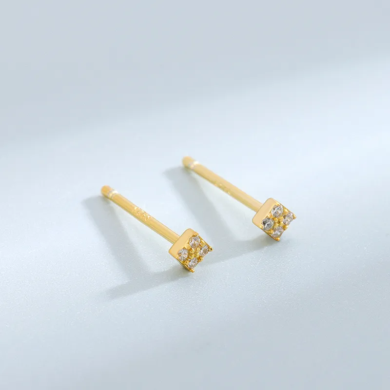 A CONG Studio S925 Silver Stud Earrings Women's-2