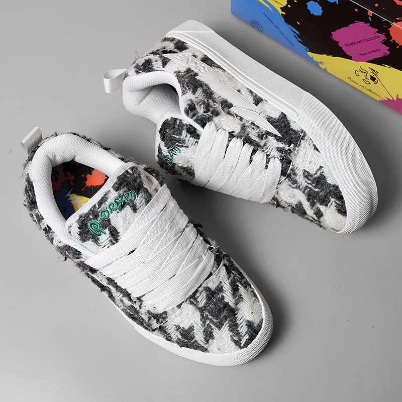 FZFA Anti Slip And Wear Resistant Height Increasing Low Top Classic Preppy Style Students Skateboard Shoes Unisex-12