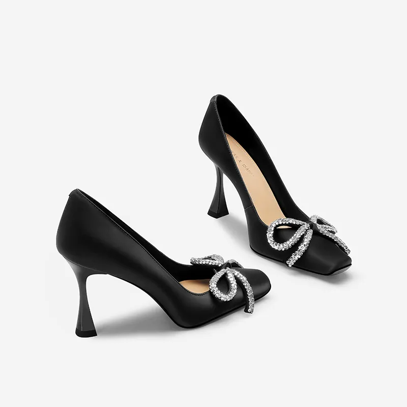 Princess & Isabel Slim Heel High Heels 8cm Women's Black-2