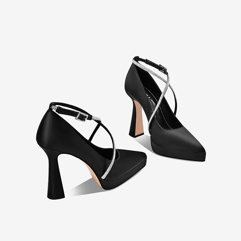 Princess & Isabel Slim Heel High Heels 11cm Women's Black-2