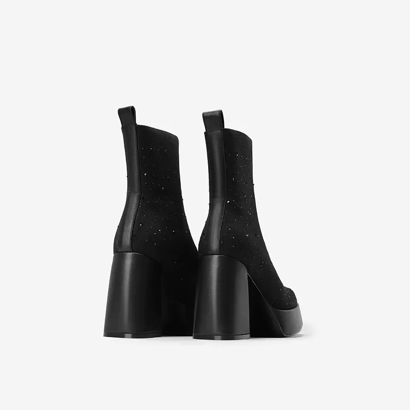 Princess & Isabel Ankle Boots 9.5cm Women's Black-4