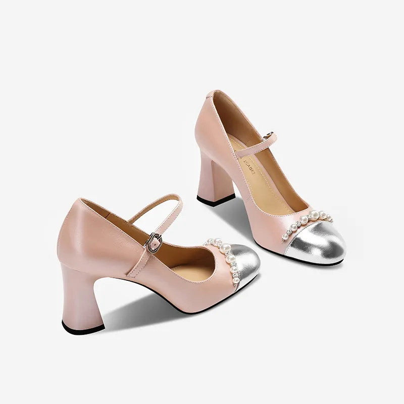 Princess & Isabel Chunky Heel High Heels 7.5cm Women's-4