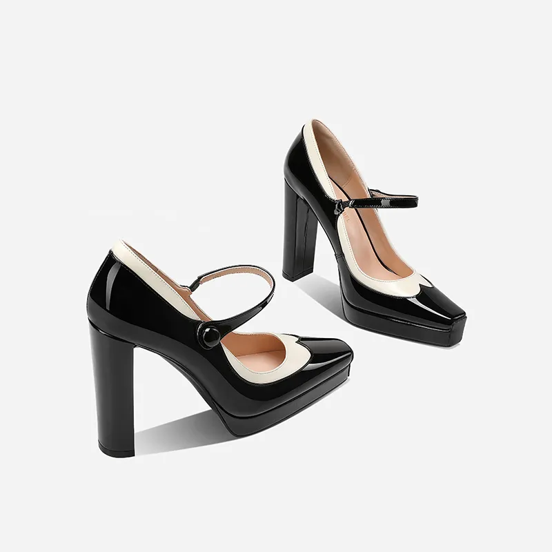 Princess & Isabel Chunky Heel High Heels 11cm Women's-4