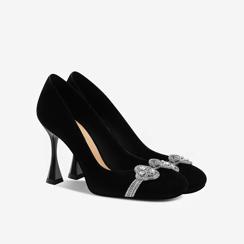 Princess & Isabel Slim Heel High Heels Women's Black-1