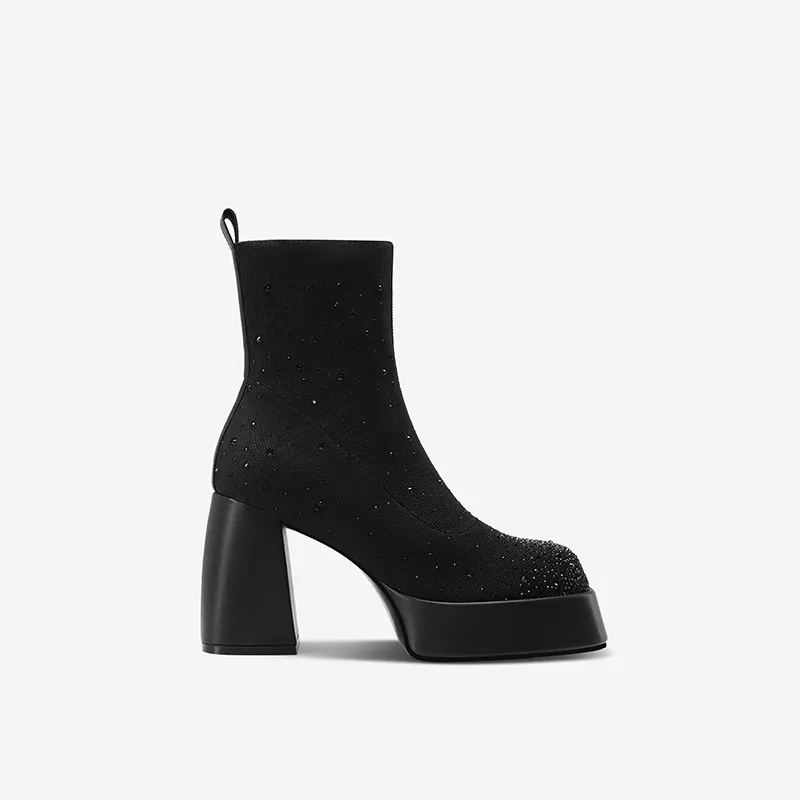 Princess & Isabel Ankle Boots 9.5cm Women's Black-1