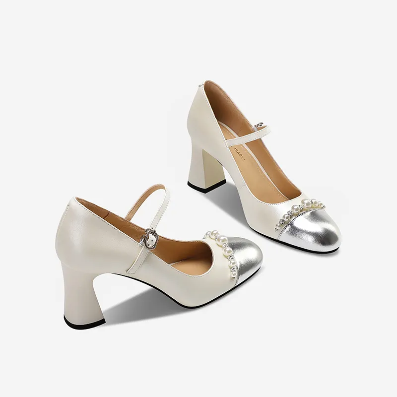 Princess & Isabel Chunky Heel High Heels 7.5cm Women's-1