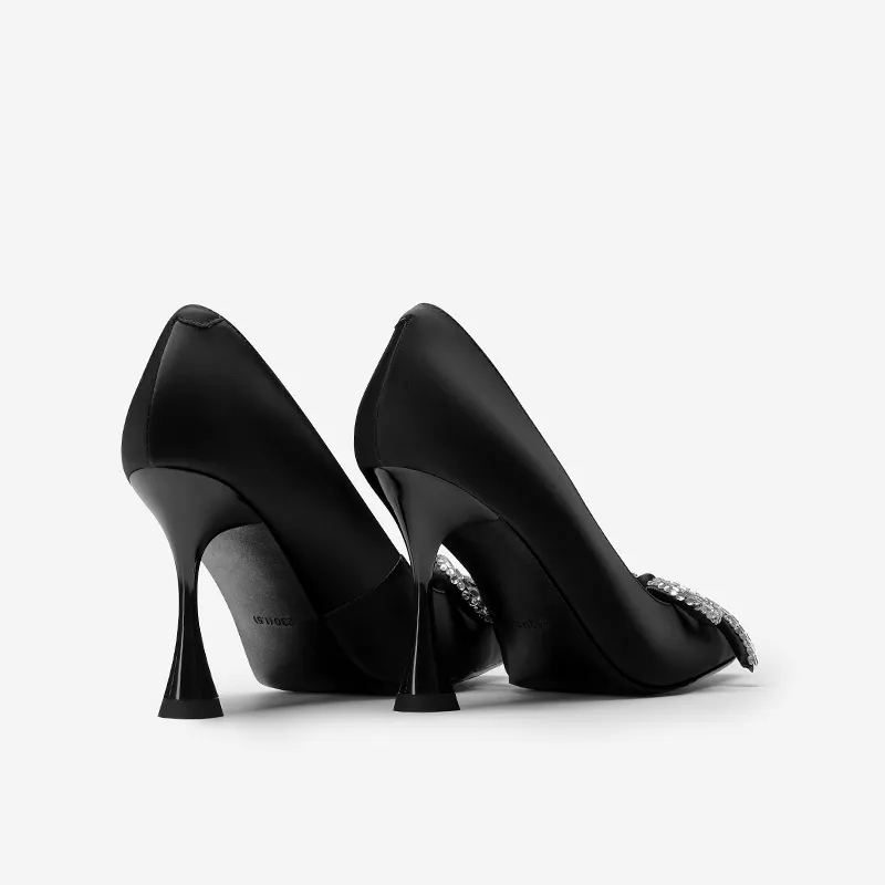 Princess & Isabel Slim Heel High Heels 8cm Women's Black-3