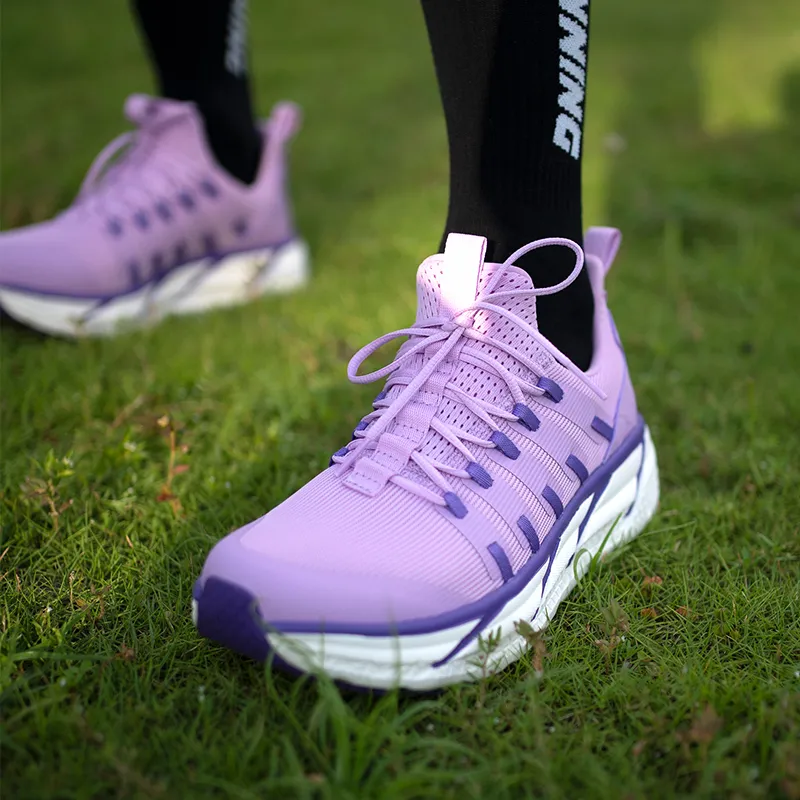 HOT POTATO Cushioned Wear-Resistant Lightweight Breathable Low-Top PO-EVA Casual Running Shoes Women's Purple-6