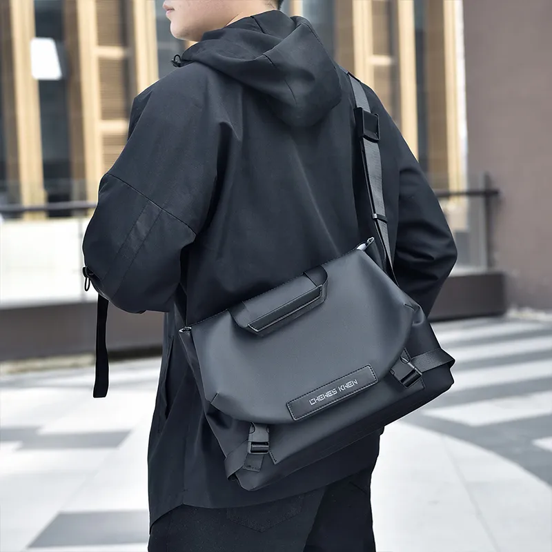MUYKUY Oxford Crossbody Bag Backpack Shoulder Bag Handbag Unisex Black-7