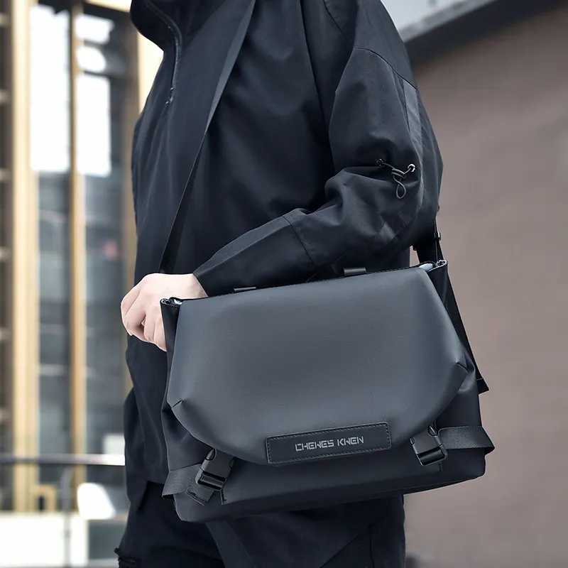 MUYKUY Oxford Crossbody Bag Backpack Shoulder Bag Handbag Unisex Black-8