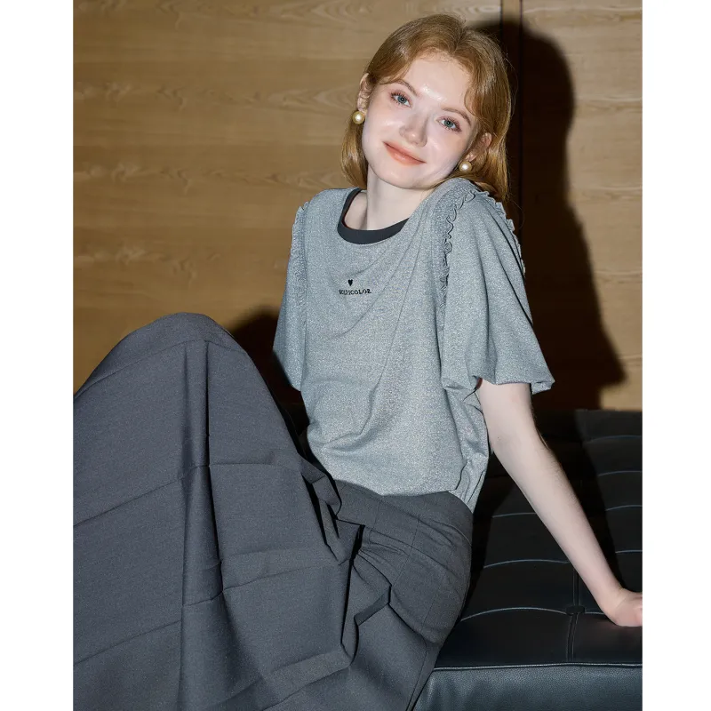 KUHNMARVIN Puff Sleeve T Shirt Women's-3