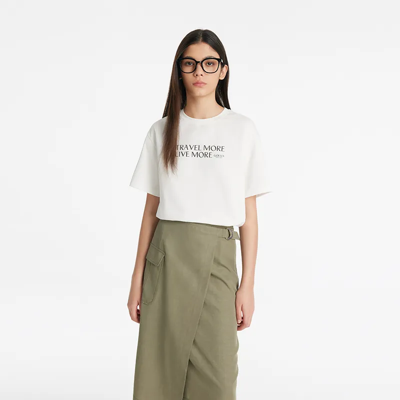 GOELIA Drop Shoulder Sleeve T Shirt Women's-5
