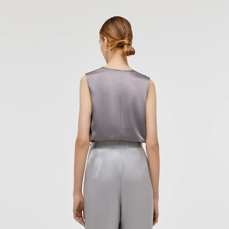 GOELIA Tank Top Women's Silver Gray-2