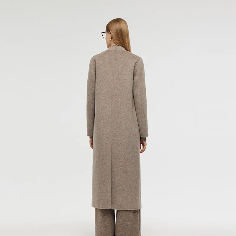 GOELIA Winter Coat Women's Flower Camel-7