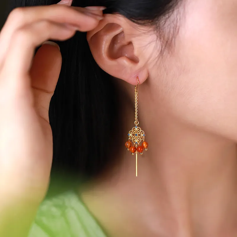 Phoenix Nirvana Alloy Part Drop Earrings Women's-2