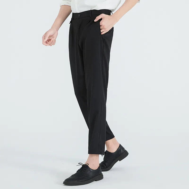 RICCIWEE Casual Pants Unisex Black-3