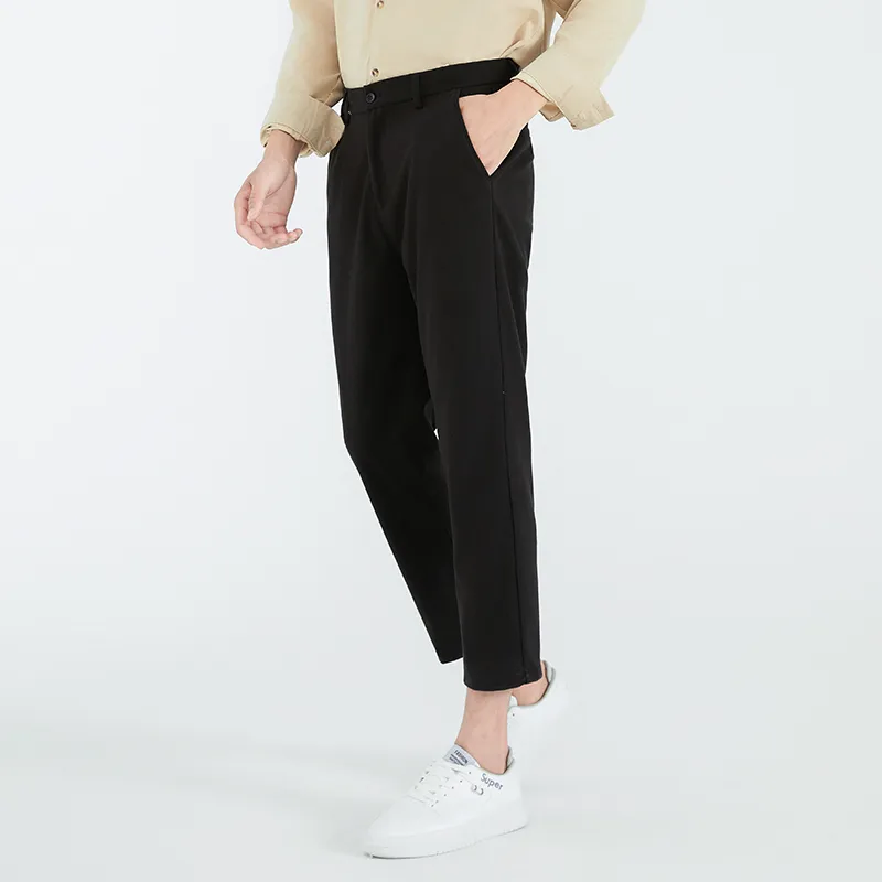 RICCIWEE Casual Pants Unisex Black-3