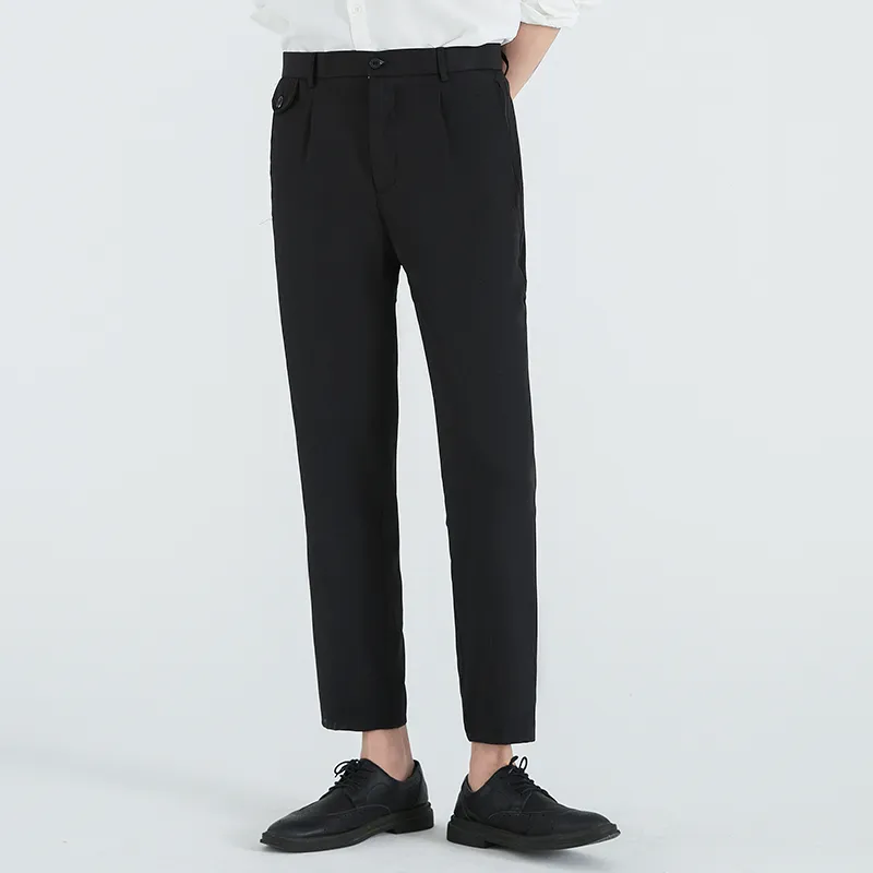 RICCIWEE Casual Pants Unisex Black-4