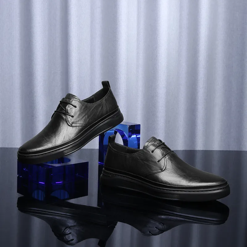 CROWN Casual Shoes Men's Black One Yard Larger-7
