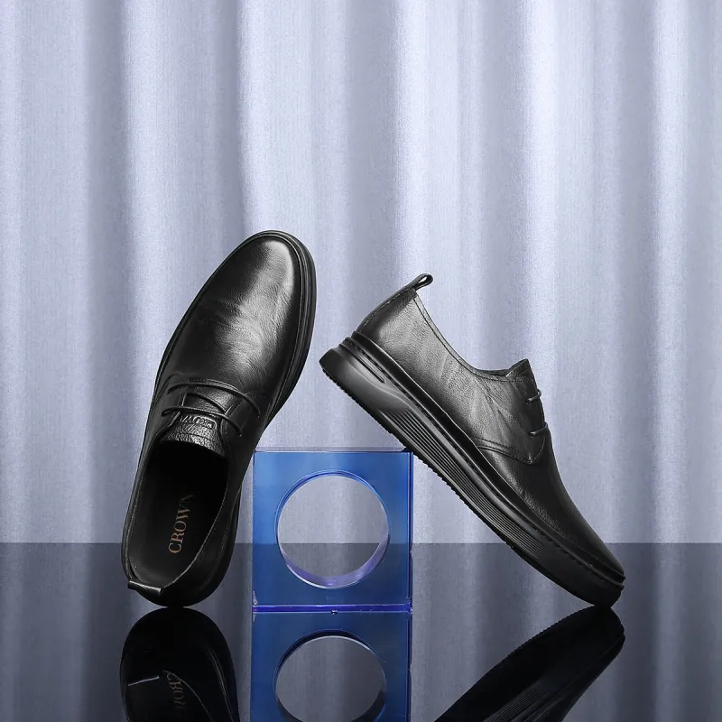 CROWN Casual Shoes Men's Black One Yard Larger-6