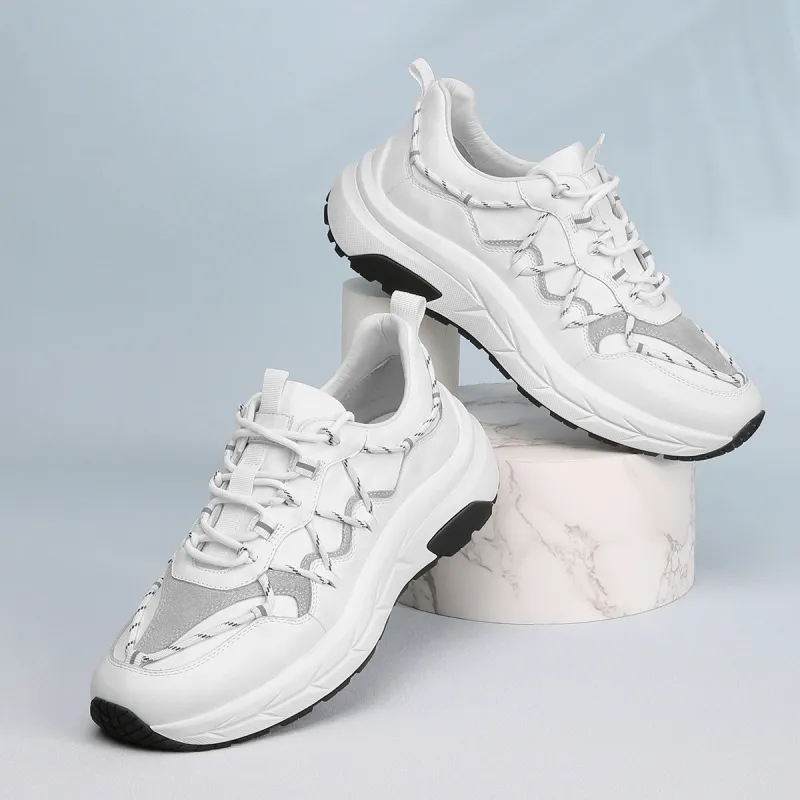 CROWN Running Shoes Men's White One Yard Larger-6