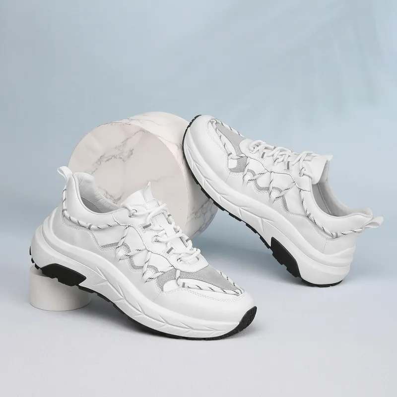 CROWN Running Shoes Men's White One Yard Larger-7