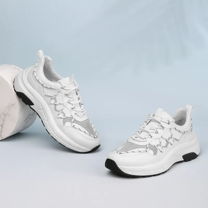 CROWN Running Shoes Men's White One Yard Larger-8