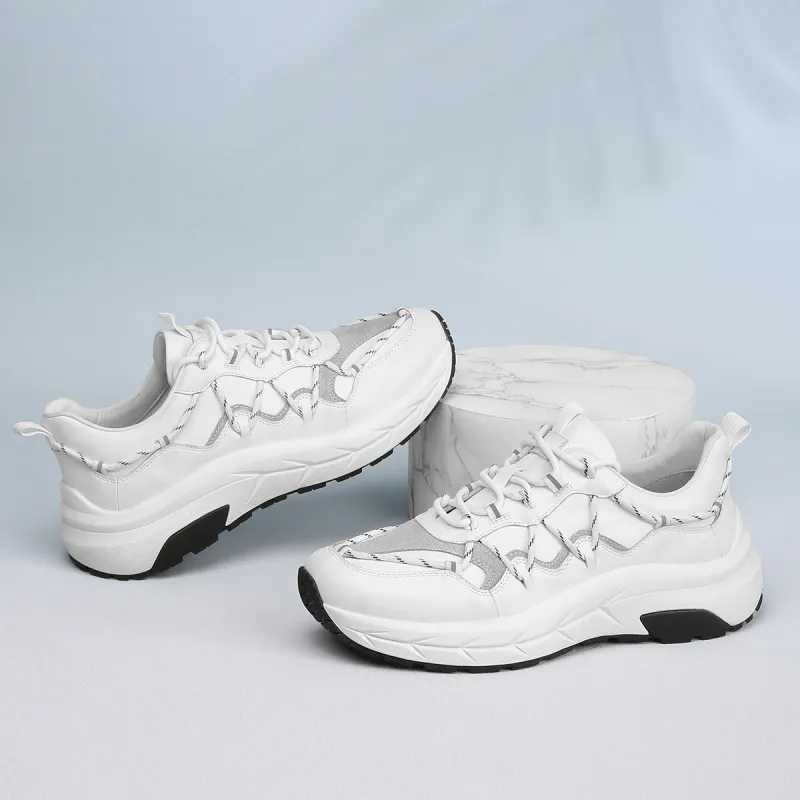 CROWN Running Shoes Men's White One Yard Larger-10