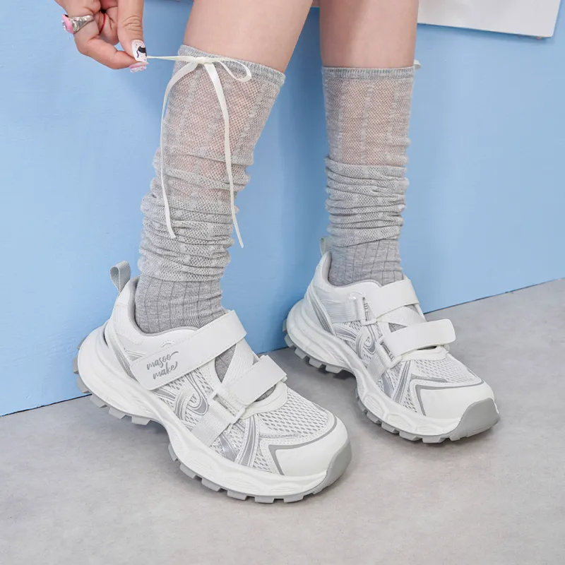 MASOOMAKE Breathable Lightweight Height Increasing Low Top Chunky Sneakers Women's-5