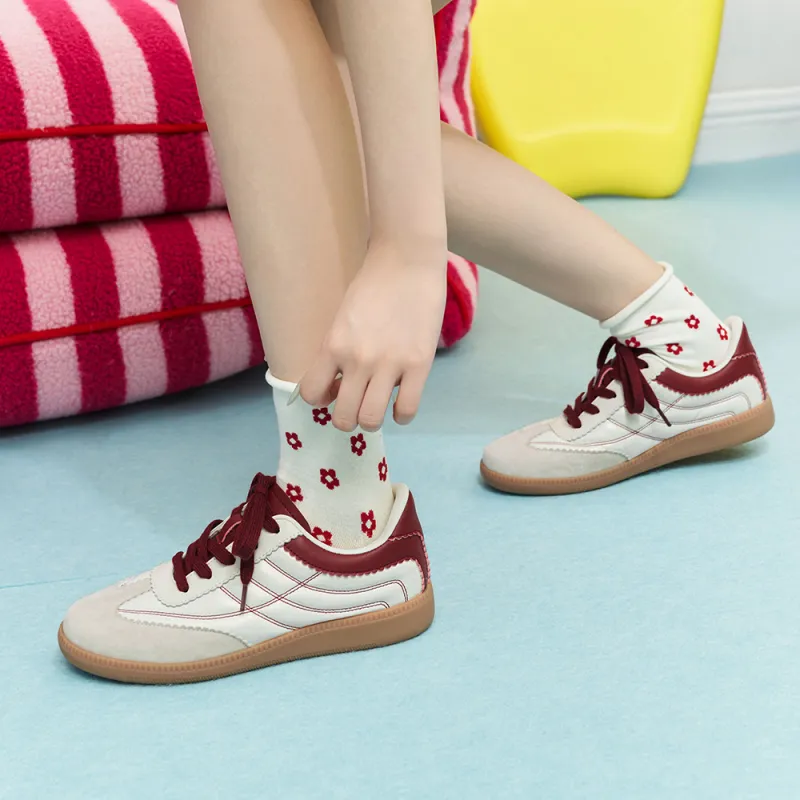 MASOOMAKE German Army Trainers Anti-Slip Wear-Resistant Casual Shoes Women's-22