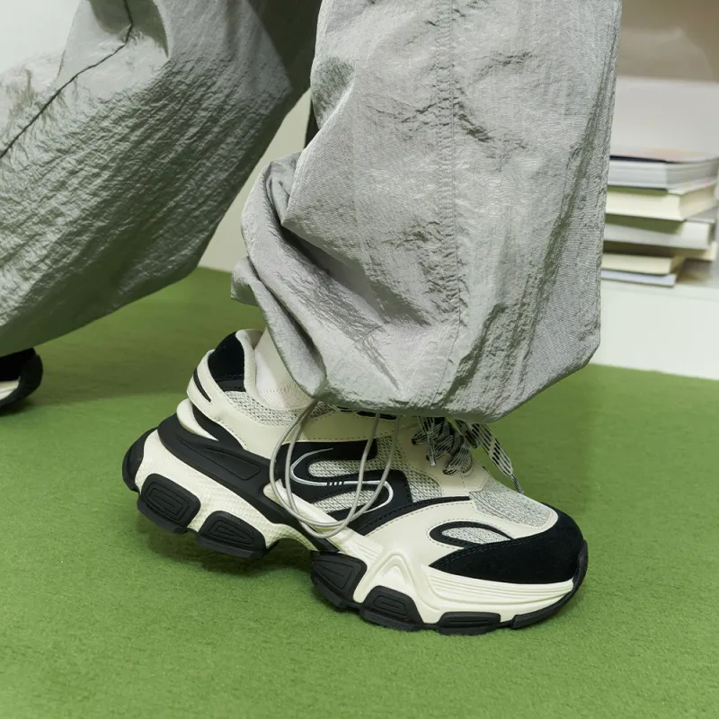 MASOOMAKE Breathable Height Increasing Low Top Chunky Sneakers Women's-13