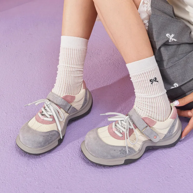 MASOOMAKE Wang Xingren Series Cute Paw Shoes Height Increasing Lightweight Breathable Low Top Casual Shoes Women's-12