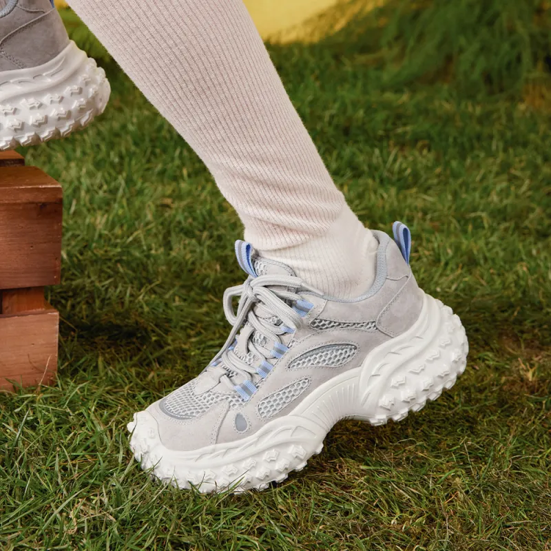 MASOOMAKE Breathable Lightweight Height Increasing Low Top Chunky Sneakers Women's-20