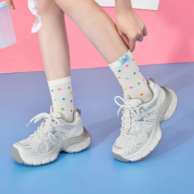 MASOOMAKE Breathable Lightweight Height Increasing Low Top Chunky Sneakers Women's-10