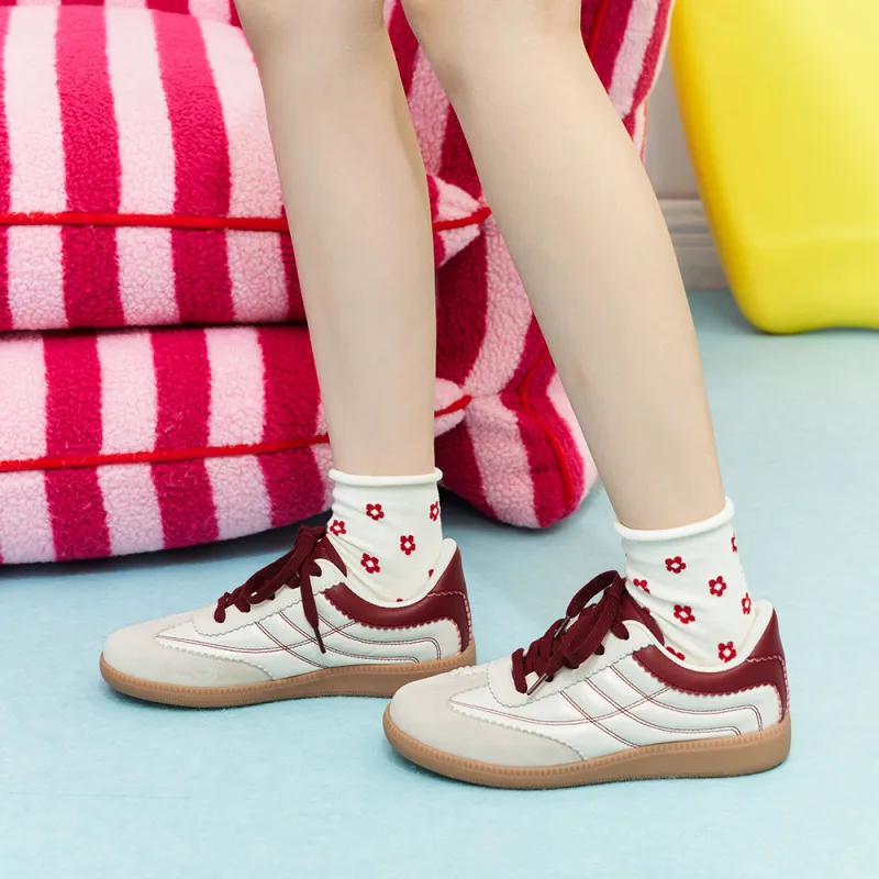 MASOOMAKE German Army Trainers Anti-Slip Wear-Resistant Casual Shoes Women's-23
