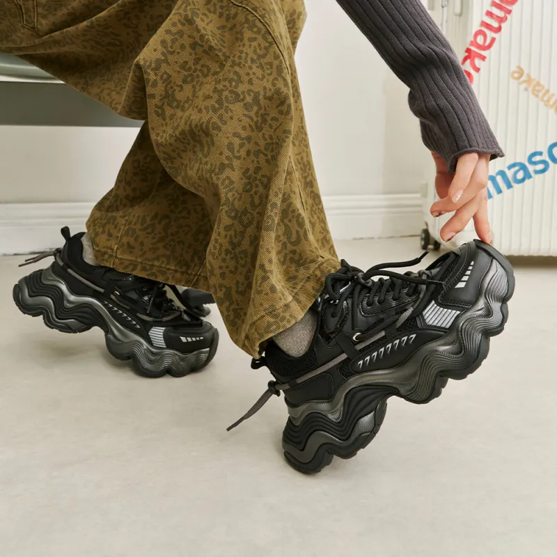 MASOOMAKE Breathable Height Increase Chunky Sneakers Women's-29