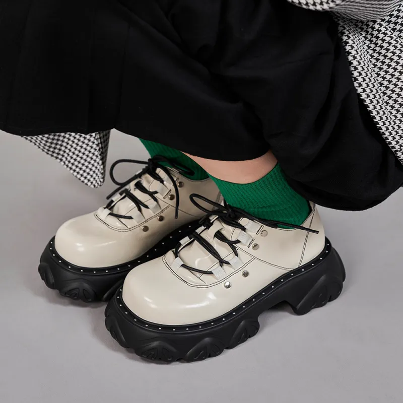 MASOOMAKE Butterfly Series Loafers Women's Ecru-7
