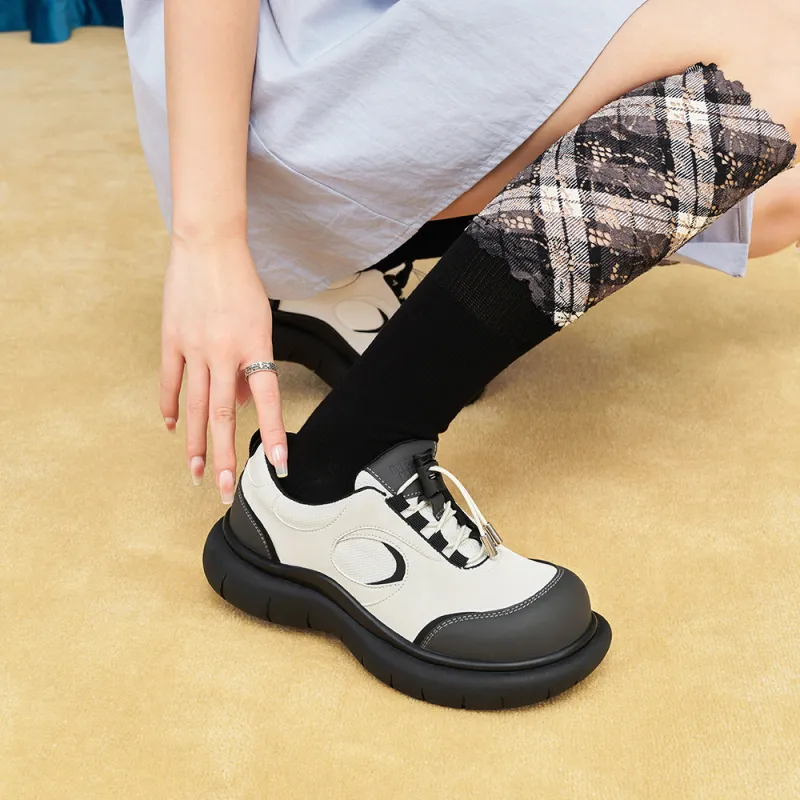 MASOOMAKE Spotted Crocodile Series Lightweight Height Increasing Low-Top Casual Shoes Women's-5