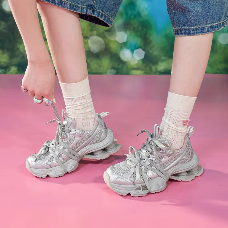 MASOOMAKE Breathable Height Increasing Low Top Chunky Sneakers Women's-19