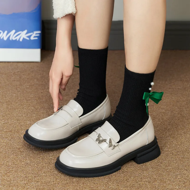 MASOOMAKE Butterfly Collection Loafers Women's-13