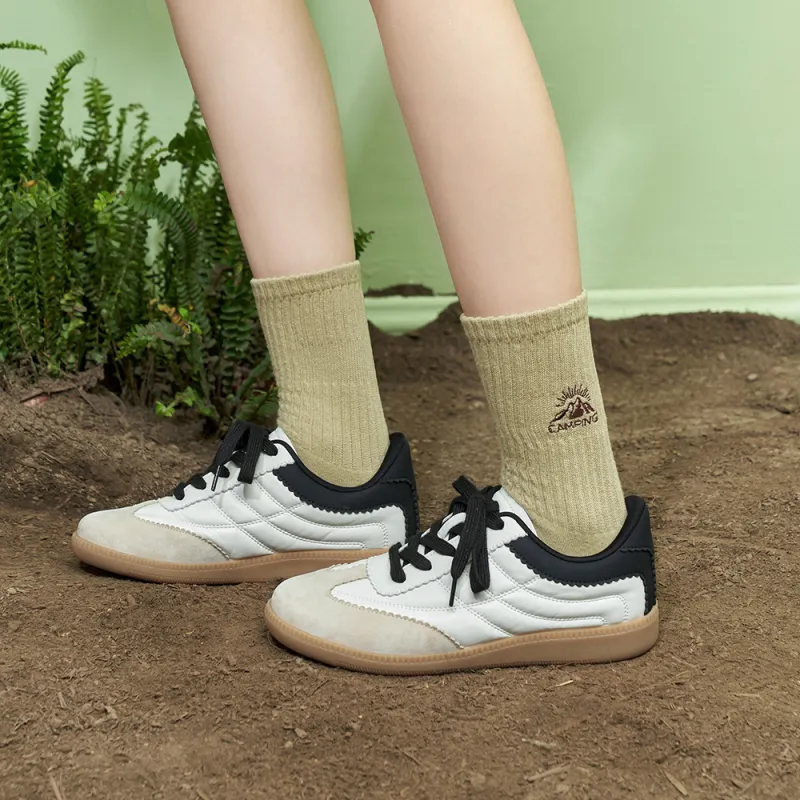 MASOOMAKE German Army Trainers Anti-Slip Wear-Resistant Casual Shoes Women's-15
