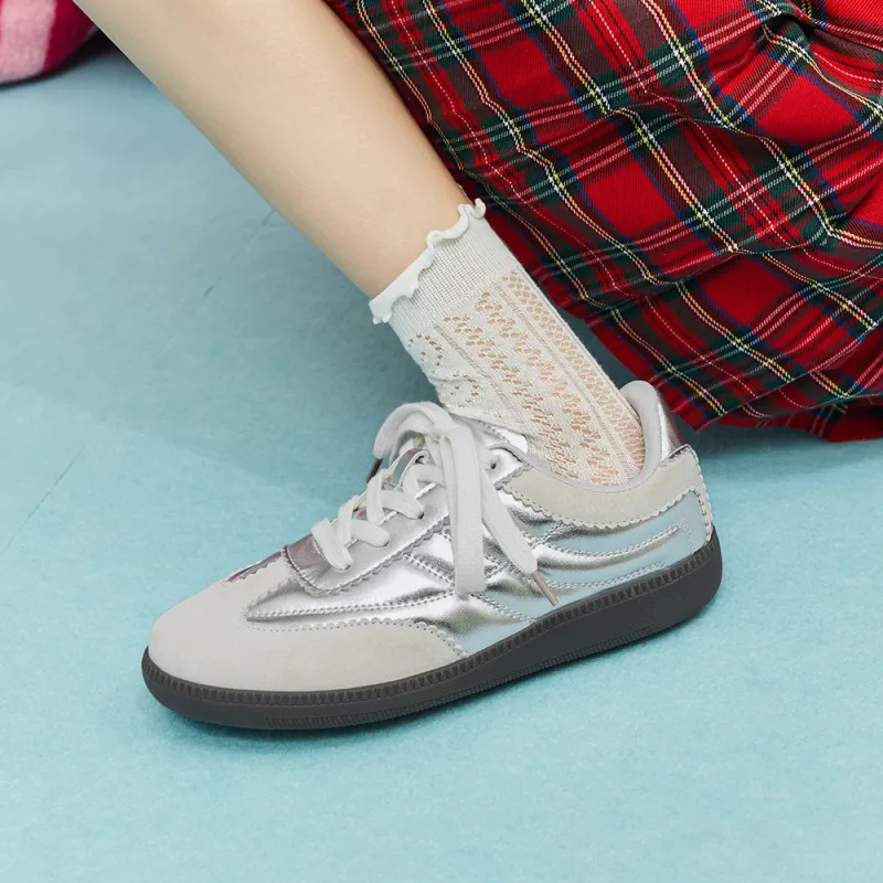 MASOOMAKE German Army Trainers Anti-Slip Wear-Resistant Casual Shoes Women's-6