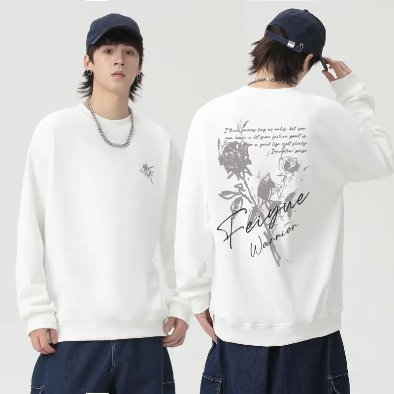 Feiyue Crew Neck Sweatshirt Without Hood Unisex-12