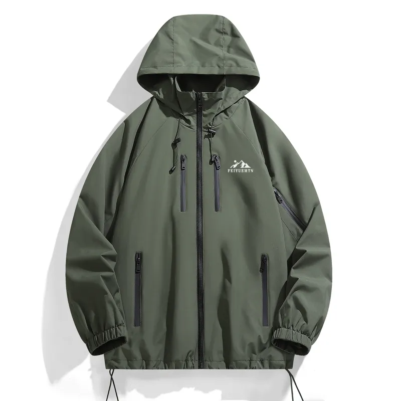 Feiyue Water-Resistant Windproof Warm Water-Repellent Windbreaker Jacket Unisex-9