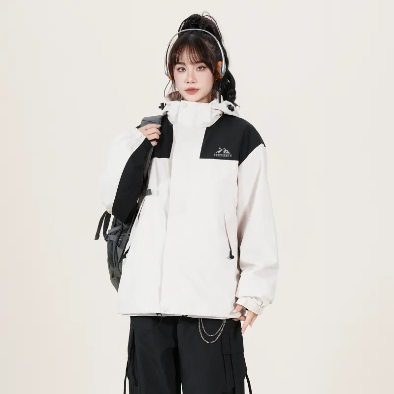 Feiyue Water-Resistant Windproof Warm Water-Repellent Windbreaker Jacket Unisex-34