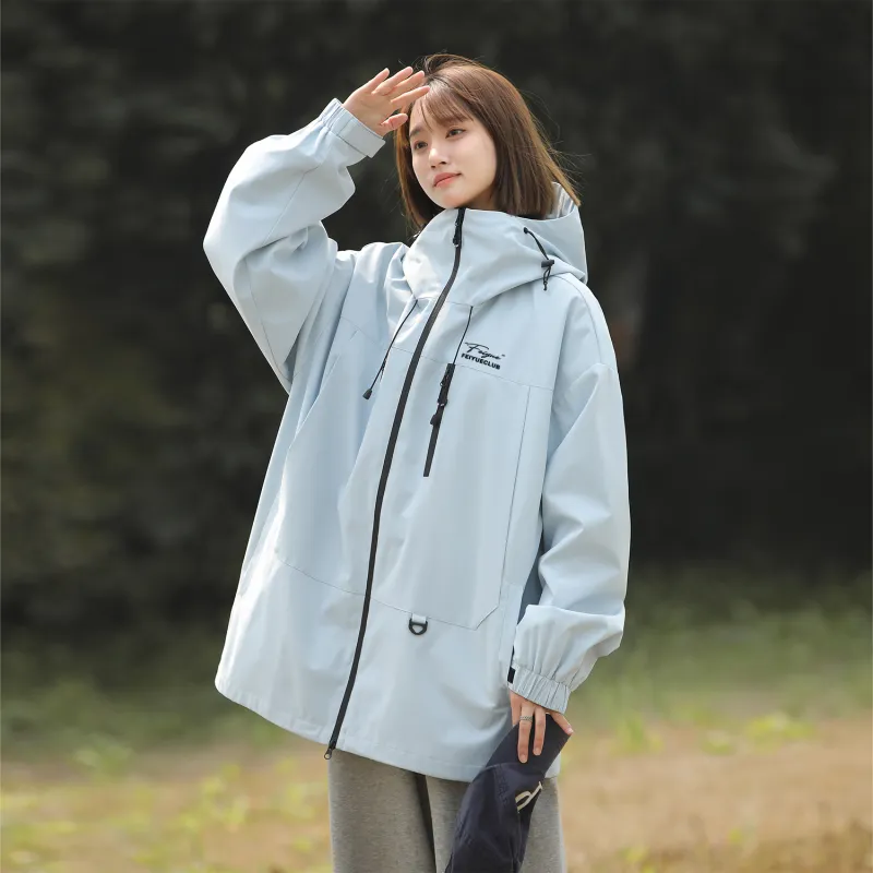Feiyue Water-Resistant Windproof Warm Water-Repellent Windbreaker Jacket Unisex-51