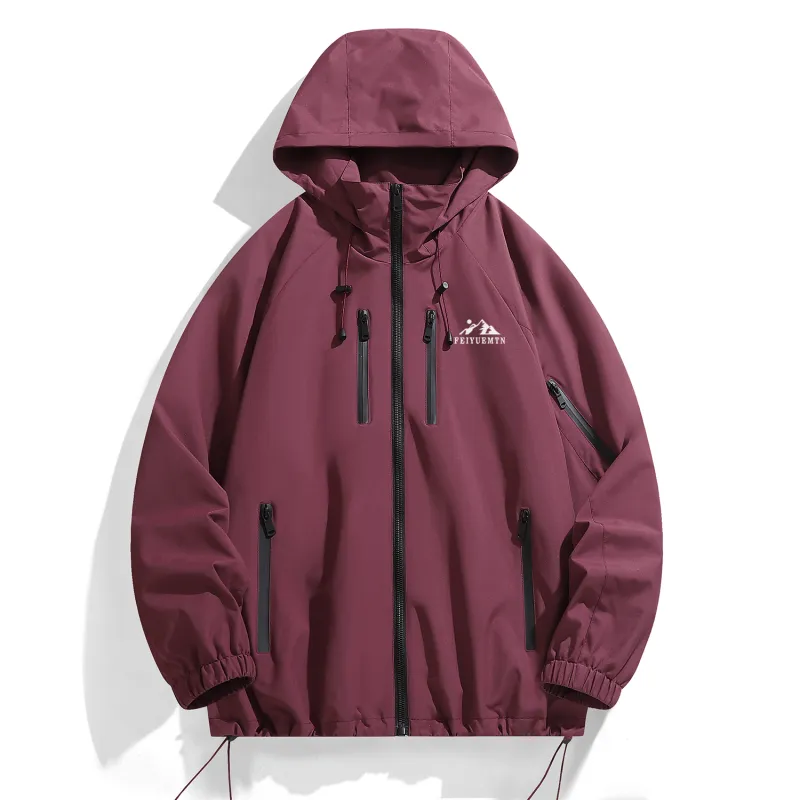 Feiyue Water-Resistant Windproof Warm Water-Repellent Windbreaker Jacket Unisex-5