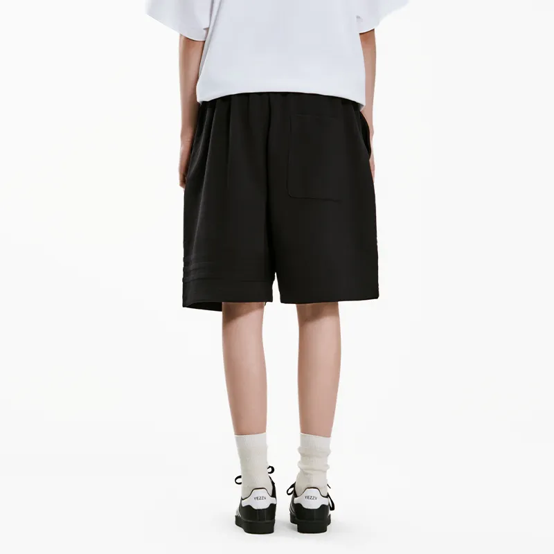 MAISON VINSON Solid Color Sports Casual Shorts Unisex-26